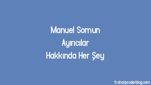 Manuel Somun Ayırıcılar Hakkında Her Şey - Thumbnail