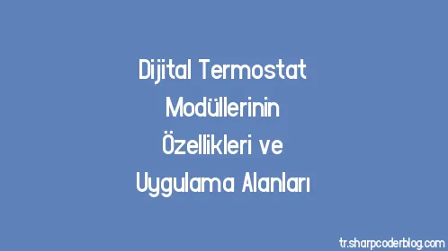 Dijital Termostat Modüllerinin Özellikleri ve Uygulama Alanları - Thumbnail
