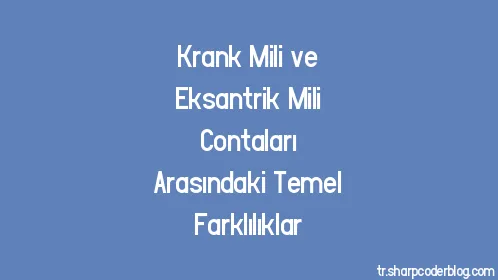Krank Mili ve Eksantrik Mili Contaları Arasındaki Temel Farklılıklar - Thumbnail