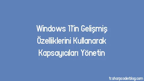 Windows 11'in Gelişmiş Özelliklerini Kullanarak Kapsayıcıları Yönetin - Thumbnail
