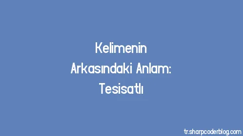 Kelimenin Arkasındaki Anlam: Tesisatlı - Thumbnail