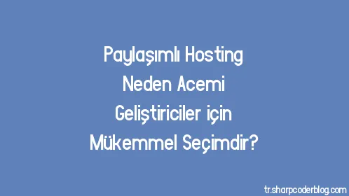 Paylaşımlı Hosting Neden Acemi Geliştiriciler için Mükemmel Seçimdir? - Thumbnail