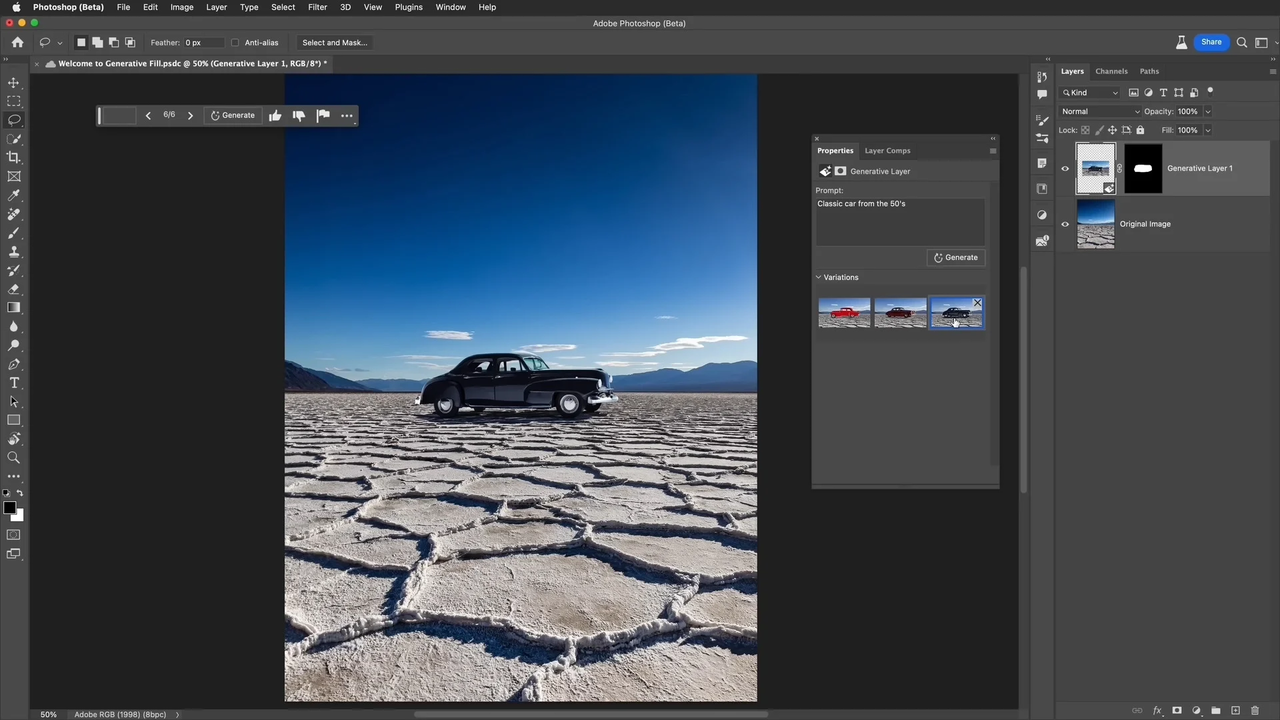 Photoshop v24.5 (Beta) 2023 Arayüzü