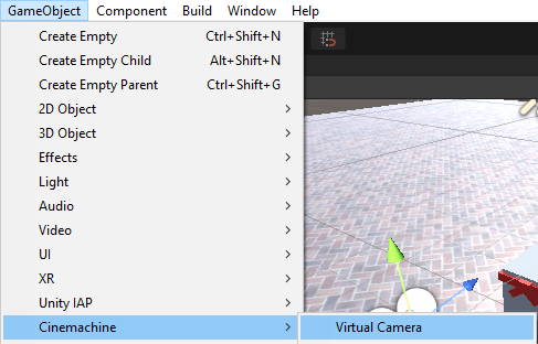 Cinemachine sanal kamera oluştur